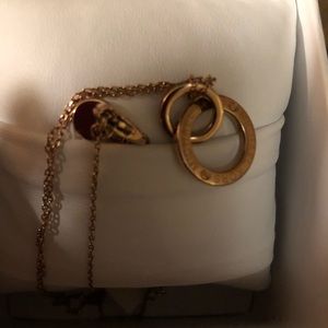 Michael Kors rose-gold necklace